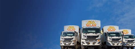 Fleet of transport trucks in India